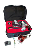Load image into Gallery viewer, EDTM SK1230 SOFT Professional Meter Sales Kit with Case , digital meters, heat lamp unit, UV light source lamp, and product literature.