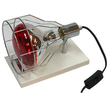 Load image into Gallery viewer, EDTM HL1040 is a 250-watt infrared heat lamp designed for tabletop use with a protective metal cage
